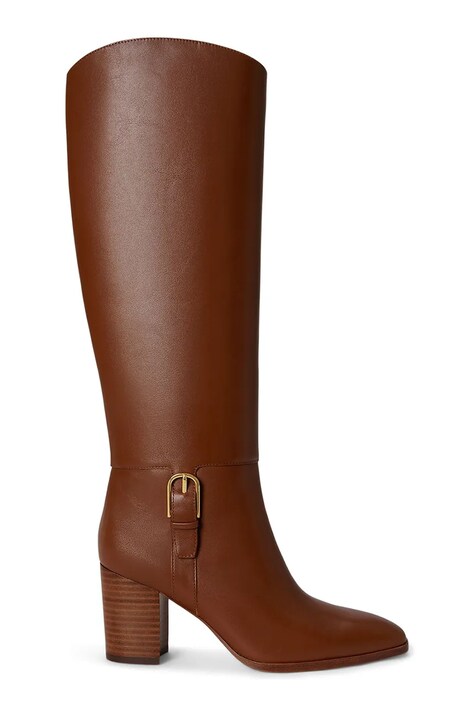 Lauren Ralph Lauren Kozaki damskie skórzane Rlyn Bk T Hl brązowe 802P15660001