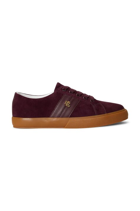 Lauren Ralph Lauren Janson II sneakersy damskie zamszowe bordowe 802868344010