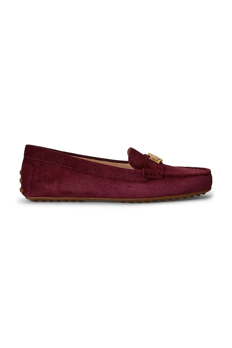 Lauren Ralph Lauren mokasyny damskie zamszowe Barnsbury bordowe 802821629037