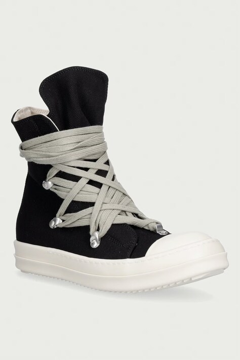 Rick Owens DRKSHDW Megalace πάνινα Γυναικεία υψηλά μαύρα DS02F6809 DOW1
