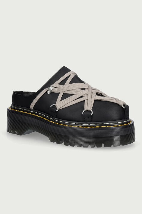 Rick Owens DRKSHDW Rick Owens DRKSHDW x Dr. Martens чехли сабо дамски от кожа черни DW02F1815 6001