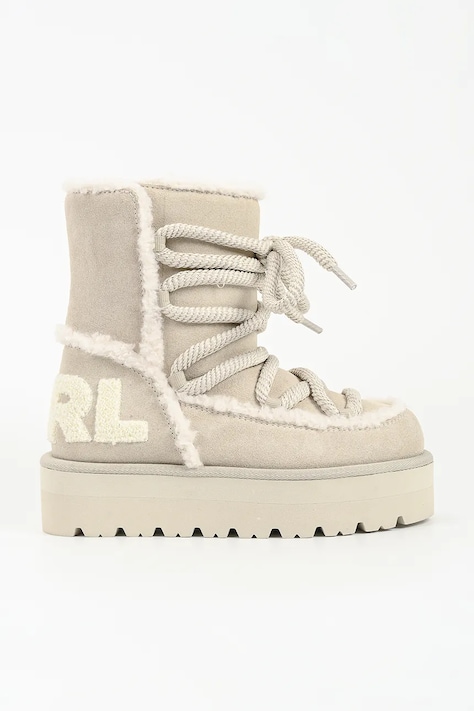 Karl Lagerfeld Skylar śniegowce damskie beżowe KL49676
