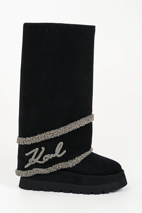 Karl Lagerfeld Kozaki damskie Skylar czarne KL48672