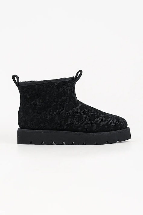 Karl Lagerfeld Skylar śniegowce damskie zamszowe czarne KL47636