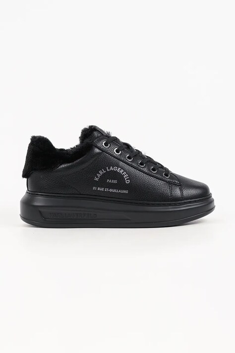 Karl Lagerfeld Kapri sneakersy damskie skórzane czarne KL62536L