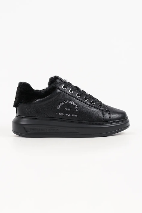 Karl Lagerfeld Kapri sneakersy damskie skórzane czarne KL62536L