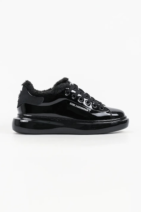 Karl Lagerfeld Kore sneakersy damskie skórzane czarne KL66526S