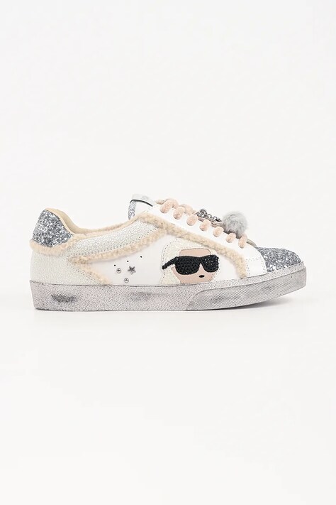 Karl Lagerfeld Skool tenisówki damskie białe niskie KL60130L