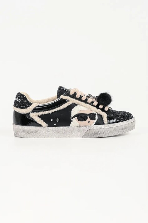 Karl Lagerfeld Skool tenisówki damskie czarne niskie KL60130L