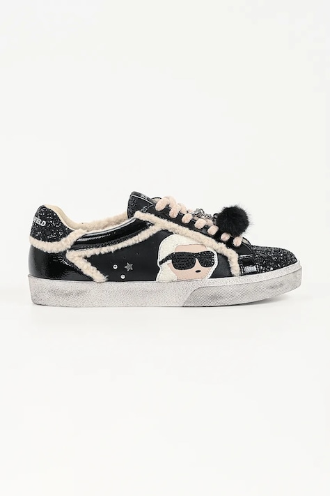 Karl Lagerfeld Skool tenisówki damskie czarne niskie KL60130L