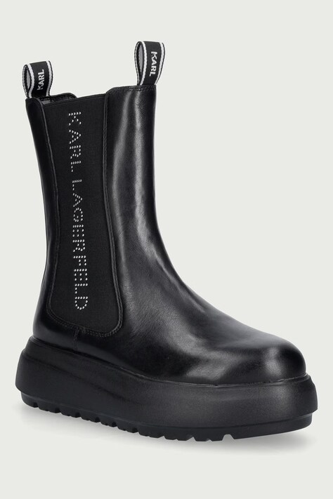 Karl Lagerfeld Sztyblety damskie Katya czarne KL46660
