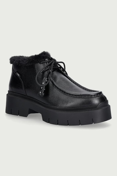 Karl Lagerfeld Trzewiki damskie skórzane Keena czarne KL45131L