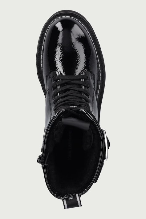 Karl Lagerfeld Workery damskie skórzane Kyla czarne KL43475