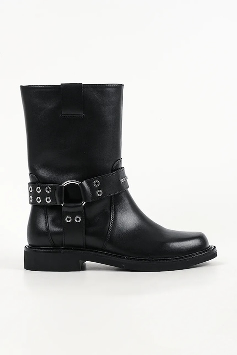 Karl Lagerfeld Botki damskie skórzane Sadie czarne KL47466