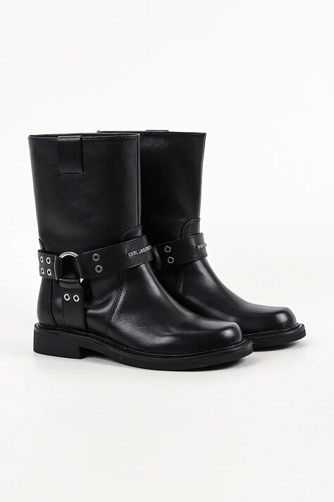 Karl Lagerfeld ботильйони жіночі шкіряні Sadie — AW26-OBDUN3, чорний — фото 2