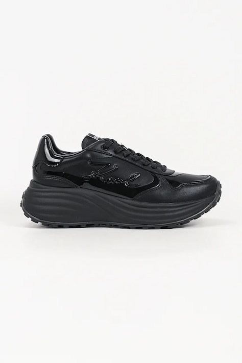 Karl Lagerfeld Krista sneakersy damskie skórzane czarne KL62420A