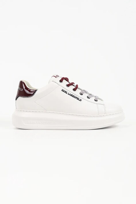 Karl Lagerfeld Kapri sneakersy damskie skórzane białe KL62522N