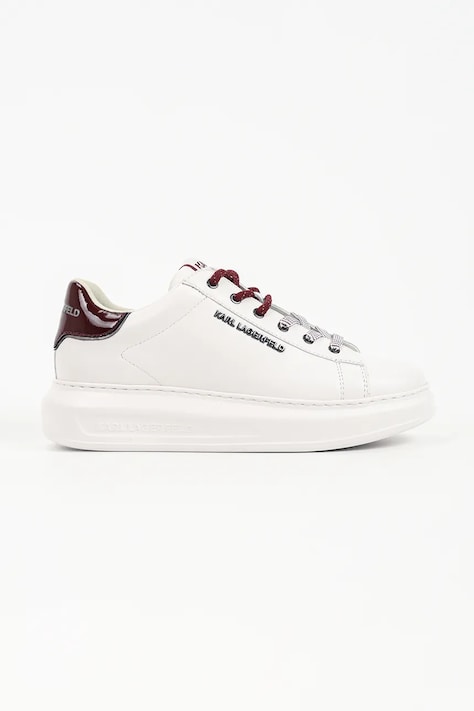 Karl Lagerfeld Kapri sneakersy damskie skórzane białe KL62522N