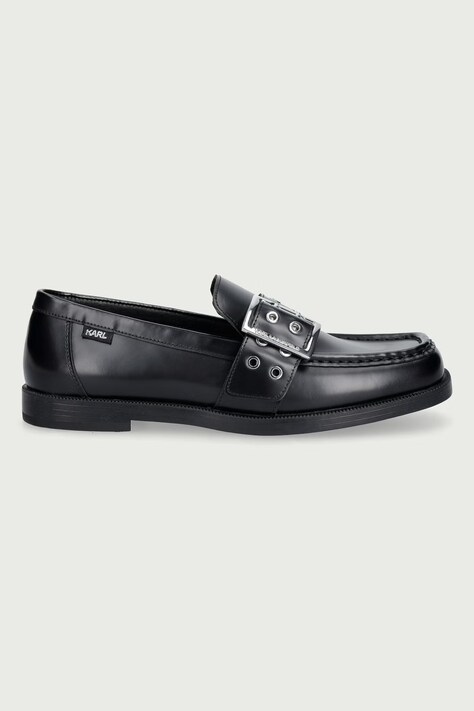 Karl Lagerfeld мокасини шкіряні Kambree — AW26-OBDUO4, чорний — фото 2
