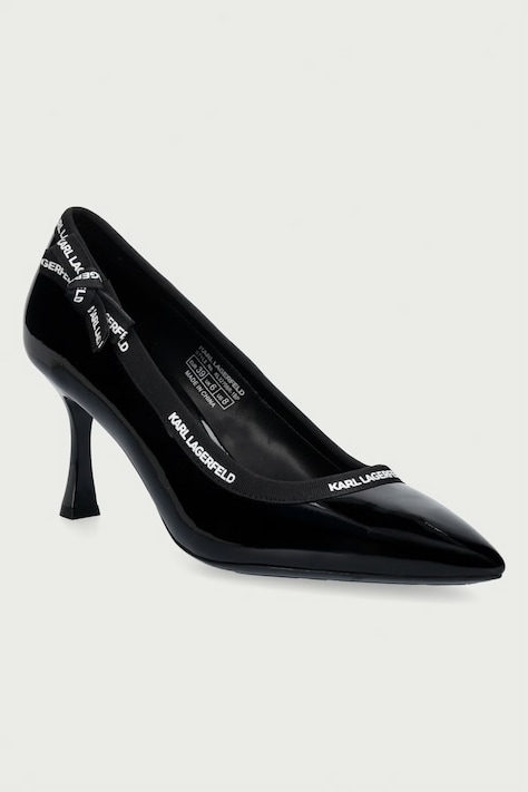 Karl Lagerfeld Szpilki skórzane Sienna czarne KL32708R