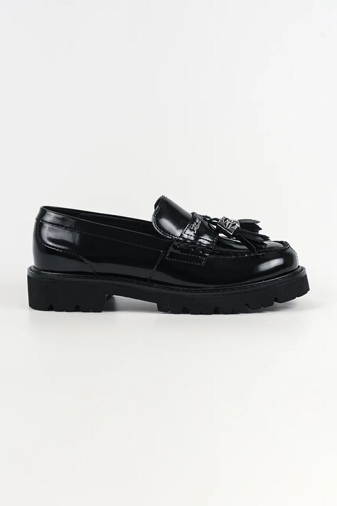 Karl Lagerfeld loafersy damskie skórzane Lowell czarne KL42225