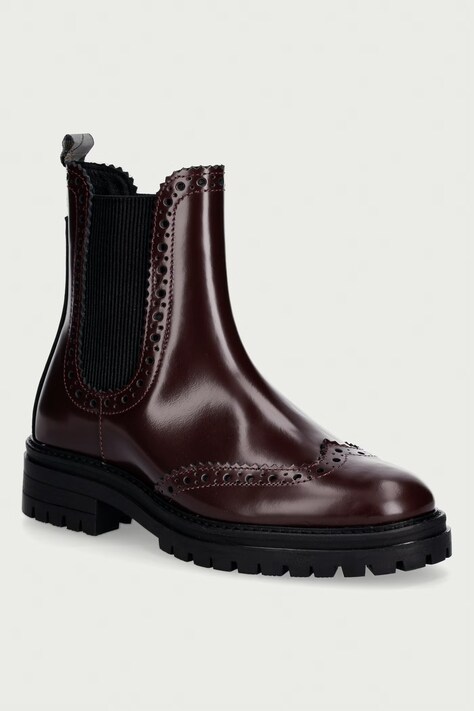 Barbour μπότες τσέλσι Γυναικείες δερμάτινες Fawne μπορντό LFO0813RE91