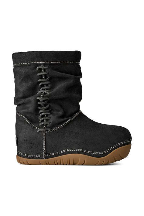 UGG Bucked Boot cizme de zăpadă pentru femei din piele întoarsă negre 1179830-BLK