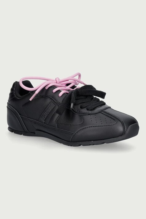 Just Cavalli Sneakersy damskie skórzane czarne 81RA3SF1ZPC47899