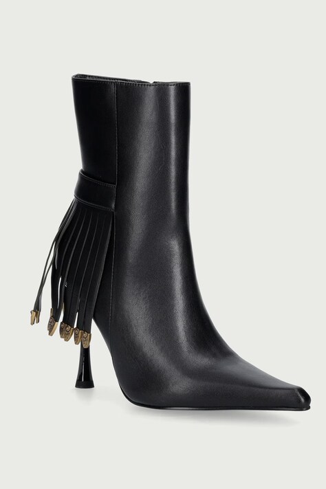Just Cavalli Botki damskie skórzane czarne 81RA3S65ZPC27899