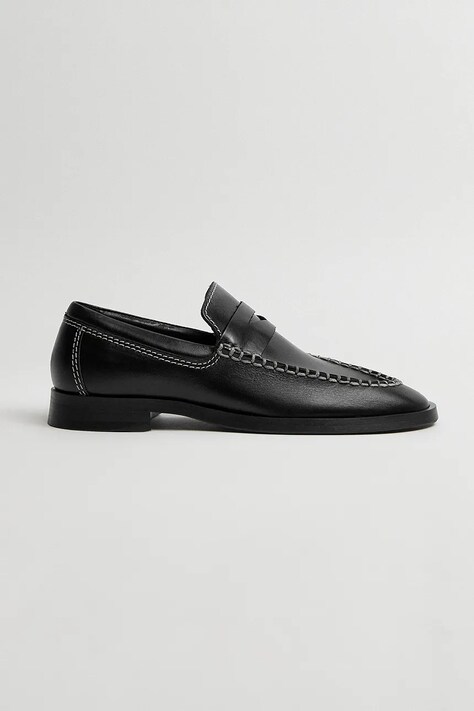 Miista Lucan loafersy skórzane czarne E8_4177
