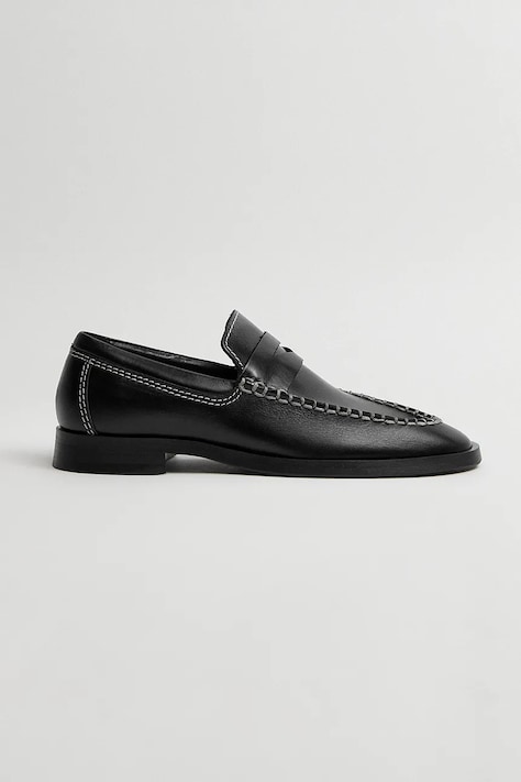 Miista Lucan loafersy skórzane czarne E8_4177