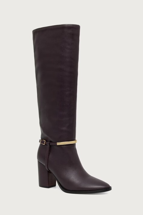 Marciano by Guess Kozaki na słupku damskie skórzane bordowe G6BZ30 L0229