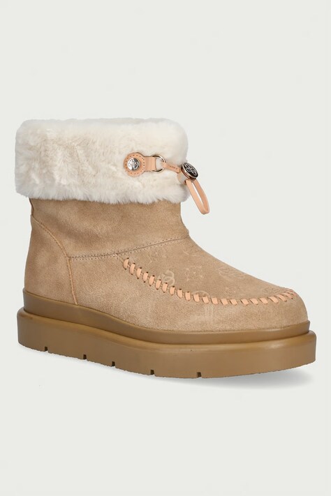 Guess KENTA апрески дамски от велур бежови FLFKEN LEA10