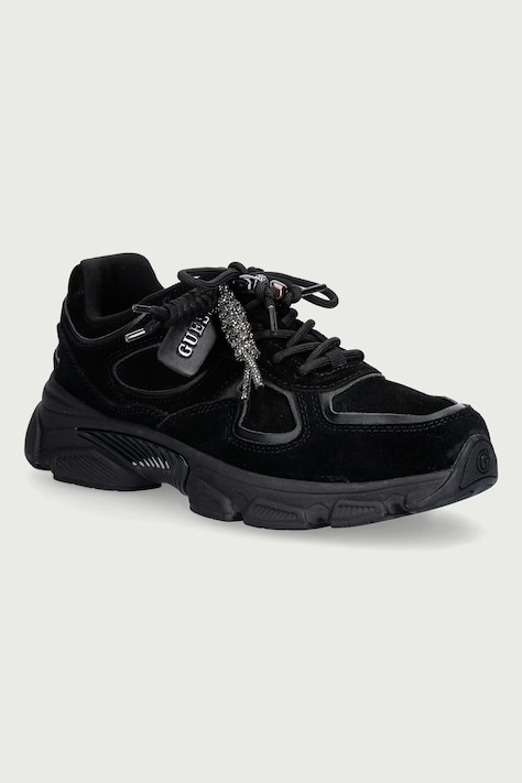 Guess IRRINA sneakers γυναικεία σουέτ μαύρα FLFIRR SUE12