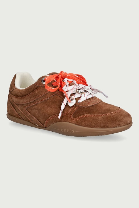 Guess BESAR2 sneakers γυναικεία σουέτ καφέ FLFBE2 SUE12
