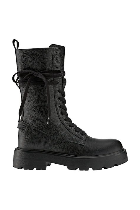 BOGNER workery na platformie damskie skórzane RIGA czarne 22642101