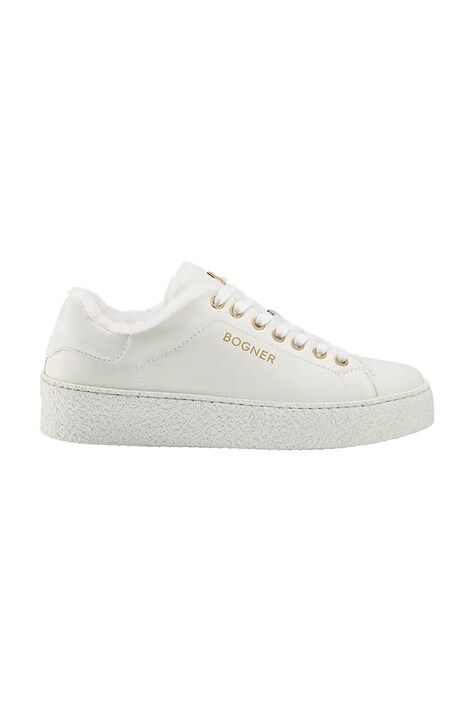 BOGNER LUCERNE sneakersy damskie skórzane beżowe 22640203