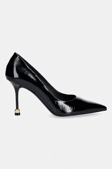 Vanda Novak pantofi cu toc stiletto din piele Aleksandra Glossy Black negri
