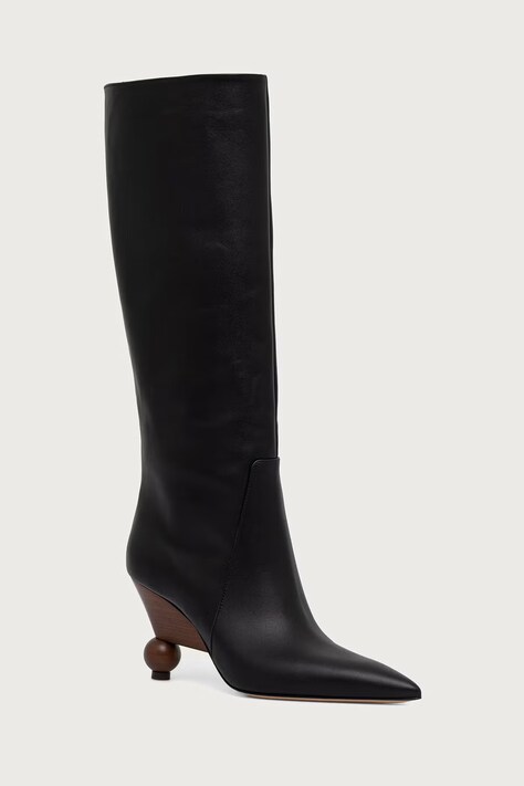 Weekend Max Mara Kozaki damskie skórzane czarne 2625796115600