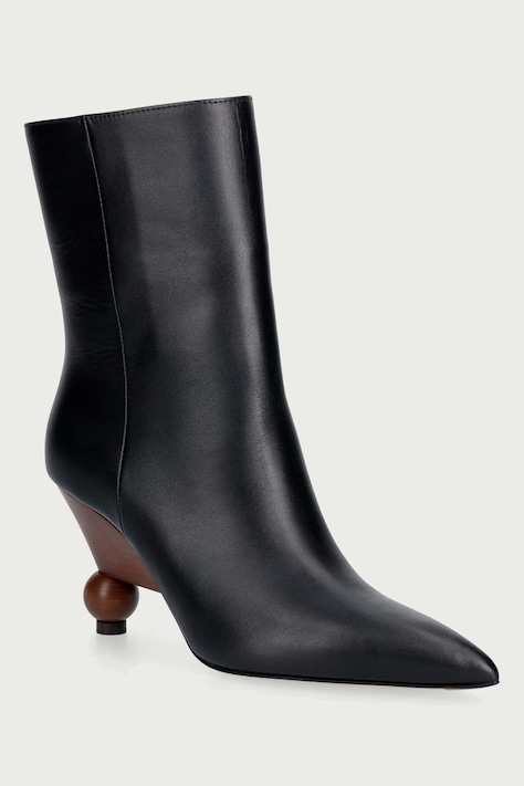 Weekend Max Mara Botki damskie skórzane czarne 2625796095600