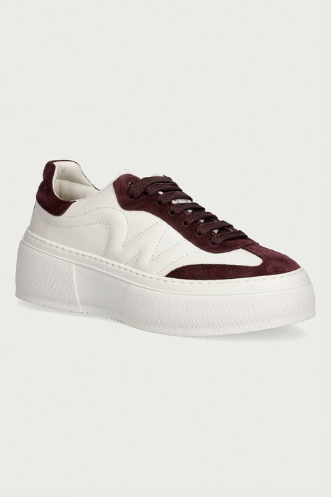 Weekend Max Mara sneakersy damskie skórzane beżowe 2625766035600