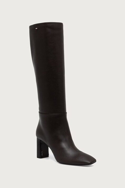 Max Mara Kozaki damskie skórzane brązowe 2624796112600
