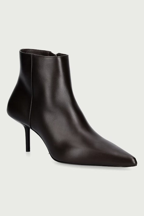 Max Mara Kotníkové boty dámské kožené hnědé 2624796032600