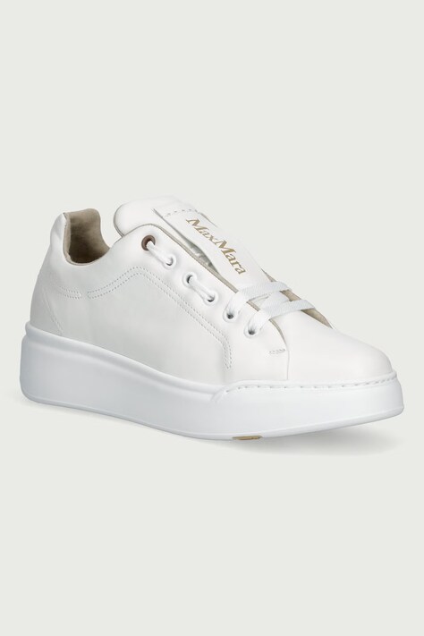 Max Mara Sneakersy damskie skórzane białe 2624766132650