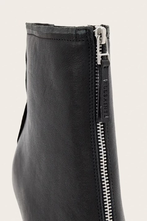 AllSaints ботильйони на високих підборах жіночі шкіряні Vera Zip Boot — фото 4