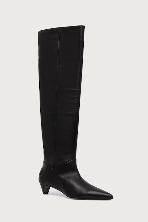 AllSaints Μπότες Γυναικείες δερμάτινες Ortega Boot μαύρες W033FF