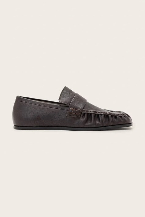AllSaints Mokasinke za žene od kože Julie Loafer smeđe W011FF