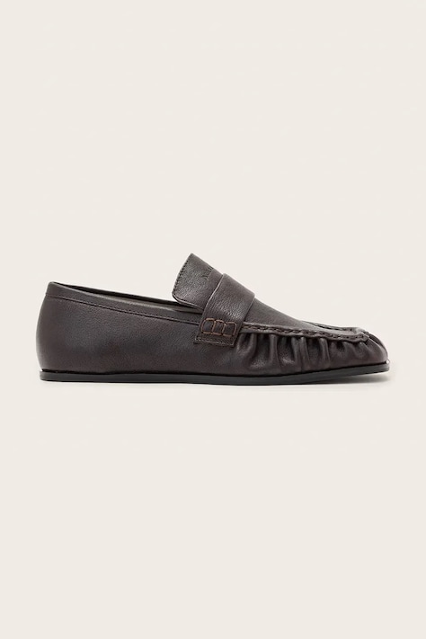 AllSaints Mokasinke za žene od kože Julie Loafer smeđe W011FF