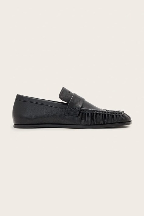AllSaints Δερμάτινα γυναικεία loafers Julie Loafer μαύρα W011FF