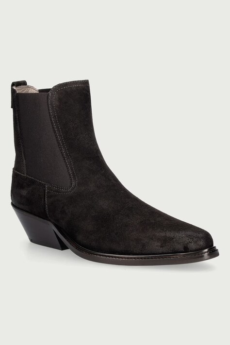 AllSaints Čizme s niskom potpeticom za žene od kože Carter Suede Chelsea smeđe W093FF